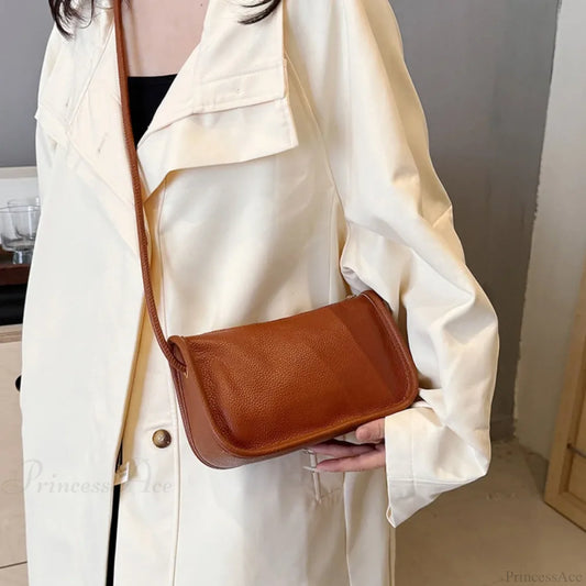 100% Real Cowhide Leather Crossbody Bag shoulder-250126
