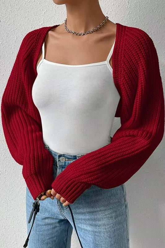 Ribbed Knit Long Sleeve Cardigan