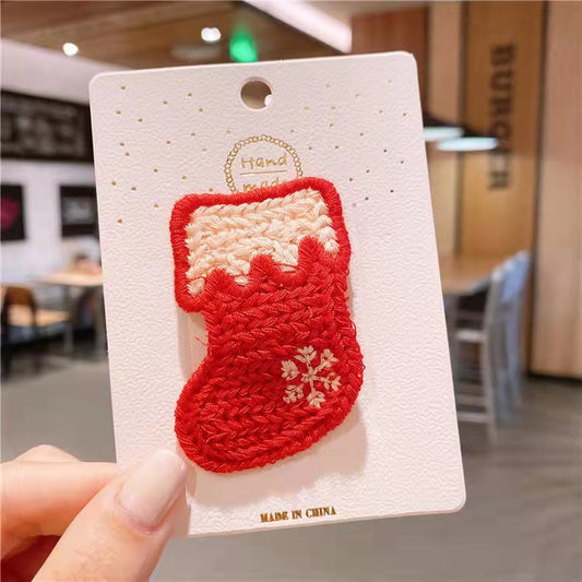 Cute Snowman Tree Pom Pom Hair Accessory