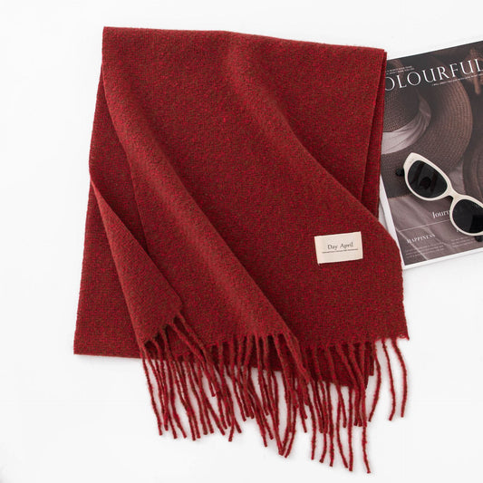 Burgundy Woven Cozy Scarf
