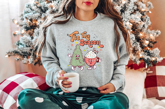 Cute Tree Cups Christmas Hoodie - Popular Gift Gray / S Hoodies-L