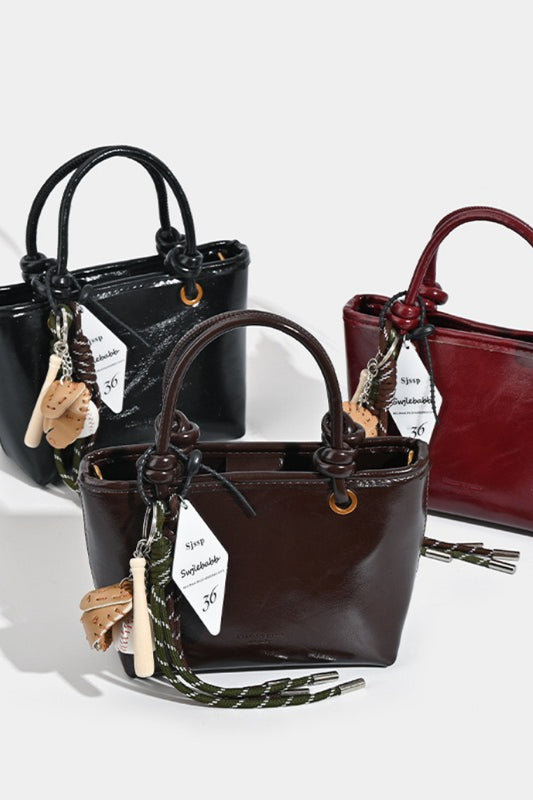 Maillard Red Fashion Bucket Shoulder Crossbody Handheld Bag