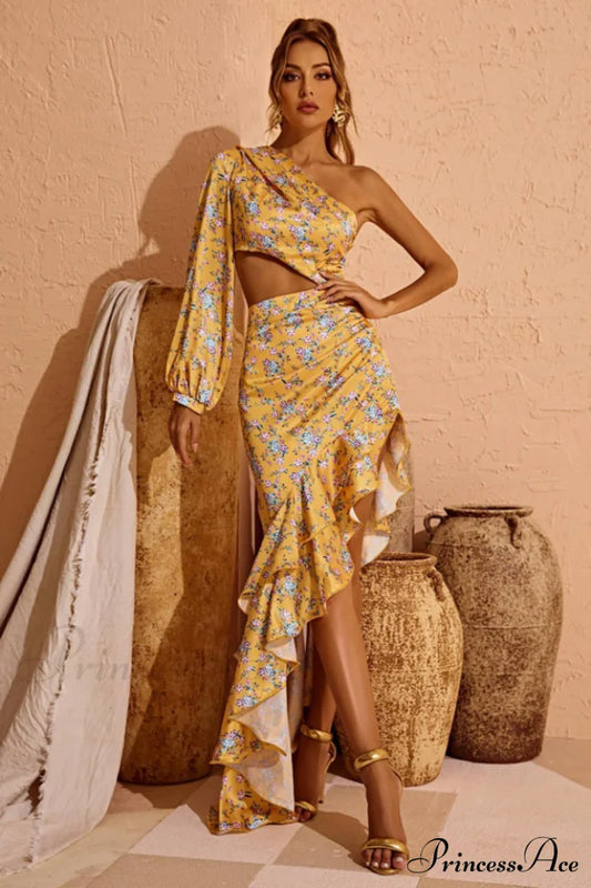 Cassidy One Shoulder Floral Maxi Dress | Dress In Beauty