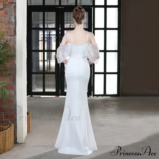 Grace Mesh Stylish Trim Sleeve Dress S.o. Long Dresses