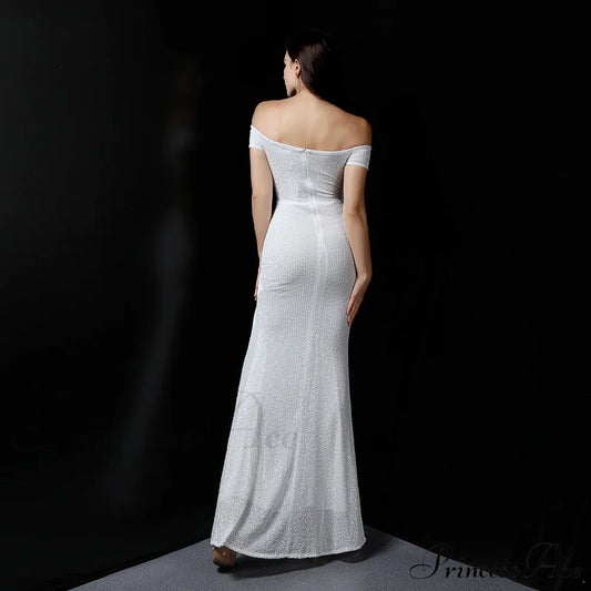 Marzia Formal Stylish Sequined Slit Dress S.o. Long Dresses