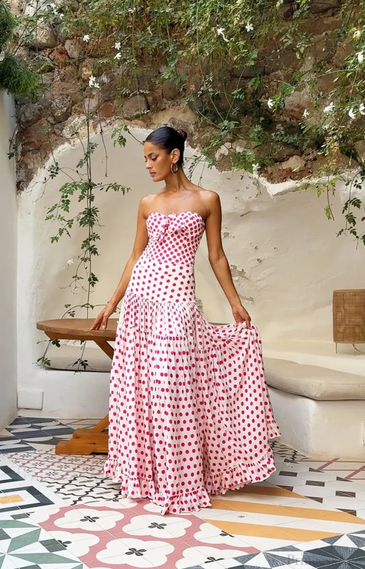 Ruffle Splice Print Swimsuit One Piece pink / S onepiece-250223