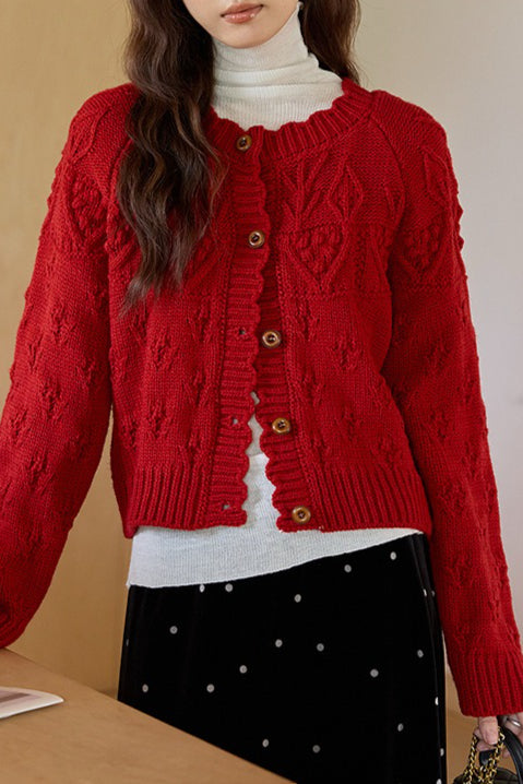 Vintage Crochet Knit Cardigan