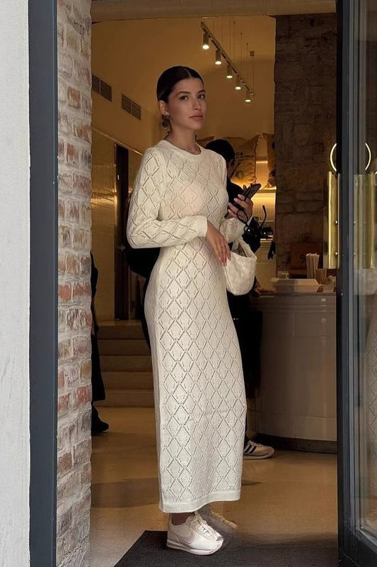 Long Sleeve Slim Fit Maxi Dress