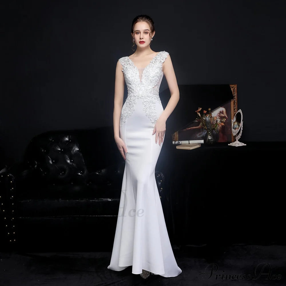 Amelia embroidered sequined fishtail dress - Lady Occasions