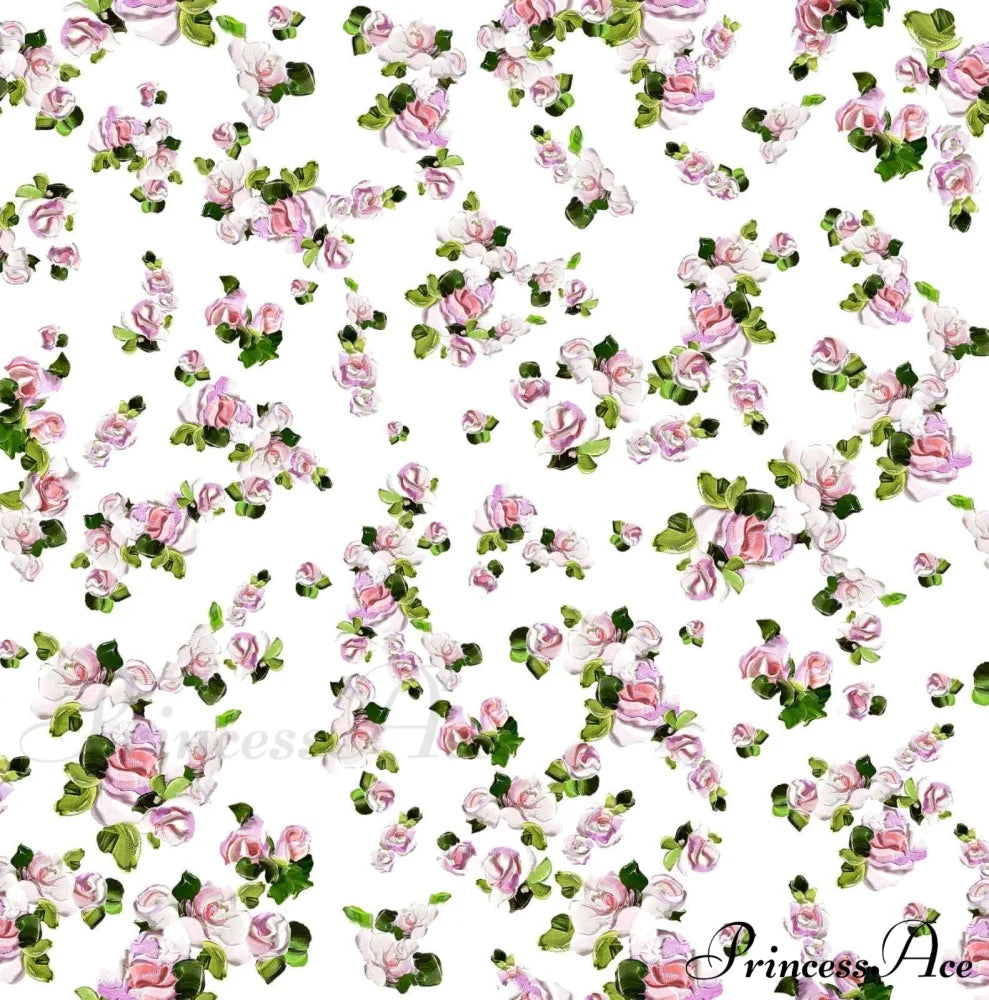 Apple Blossom Elegant Floral Graceful Puff Sleeve Maxi Dress