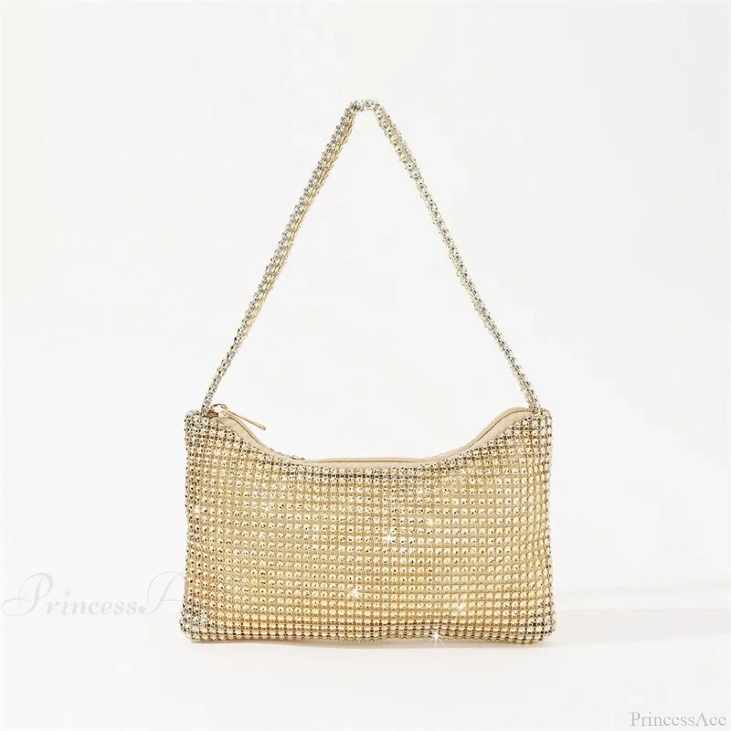 Bling Rhinestone Evening Purse Diamond Shoulder Wedding Party Clutch Gold clutchbag-250126