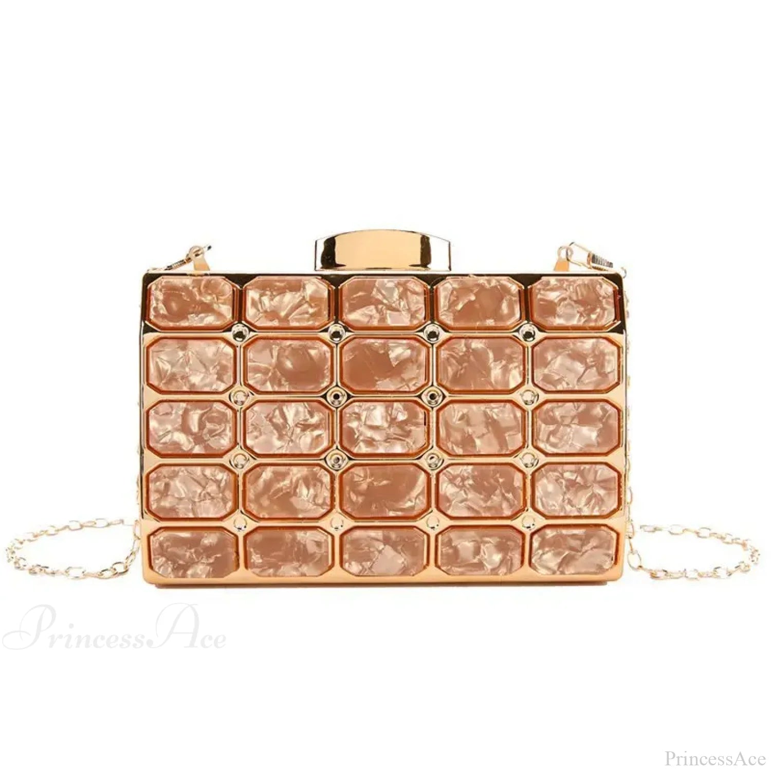 Block Designer Evening Clutch Wristlet Gold wristlet-250126