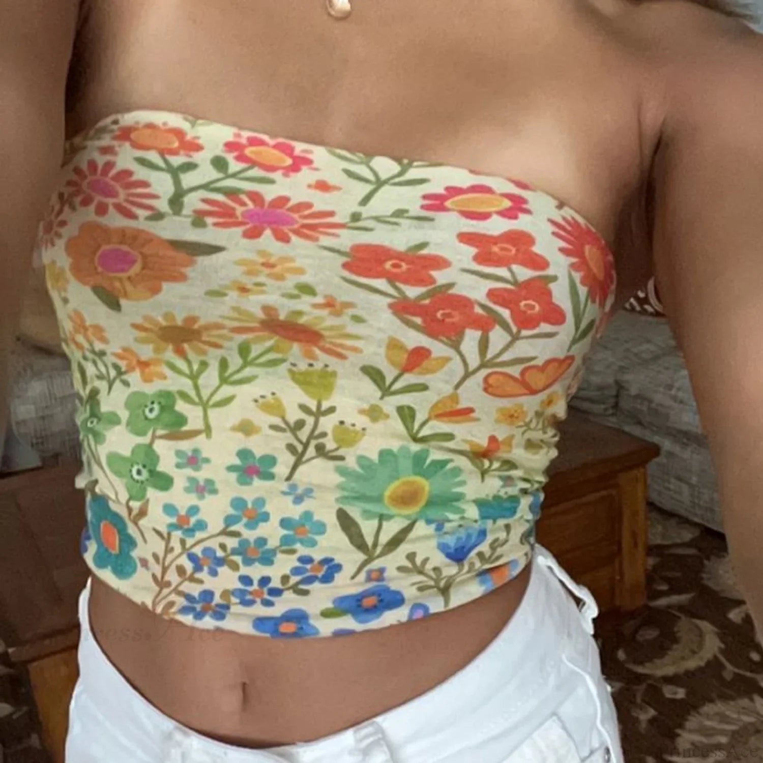 Boho Bandeau Off-Shoulder Tube Crop Top croptop-250126