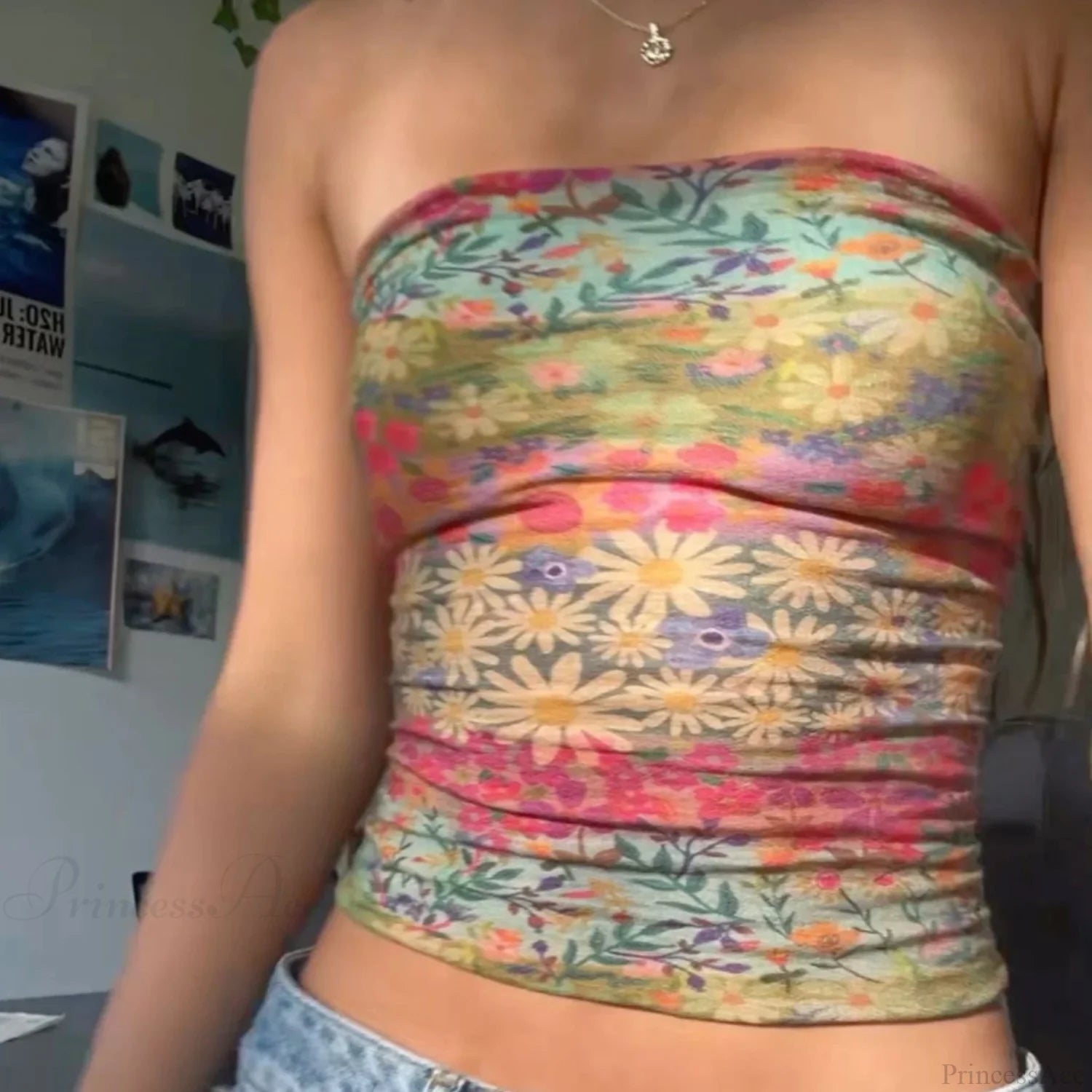 Boho Bandeau Off-Shoulder Tube Crop Top croptop-250126