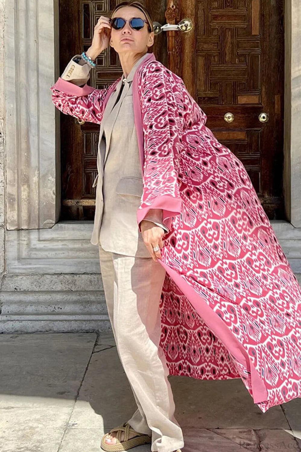 Brigitte One Of A Graceful Kind Ikat Maxi Kimono