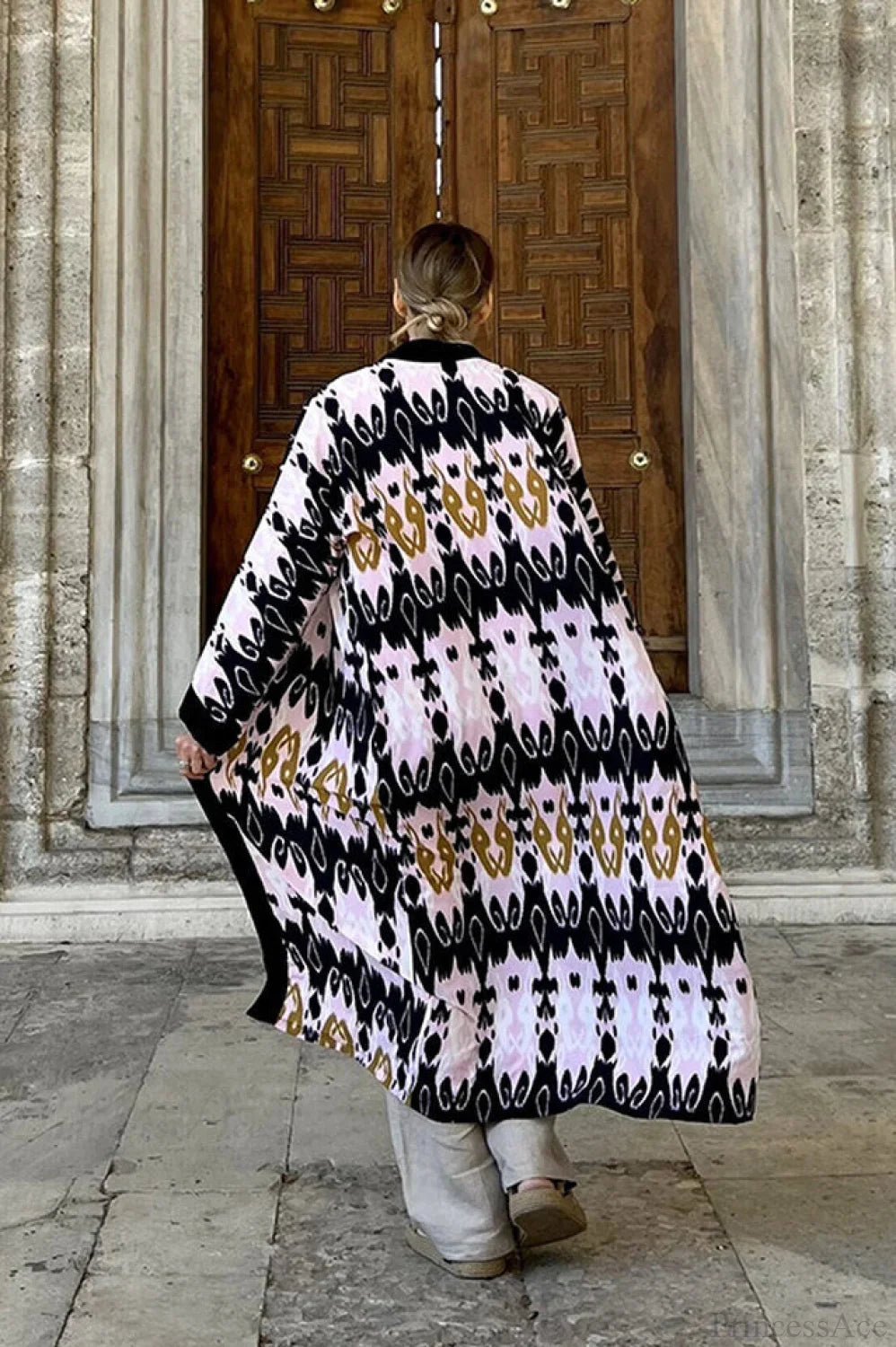 Brigitte One Of A Graceful Kind Ikat Maxi Kimono