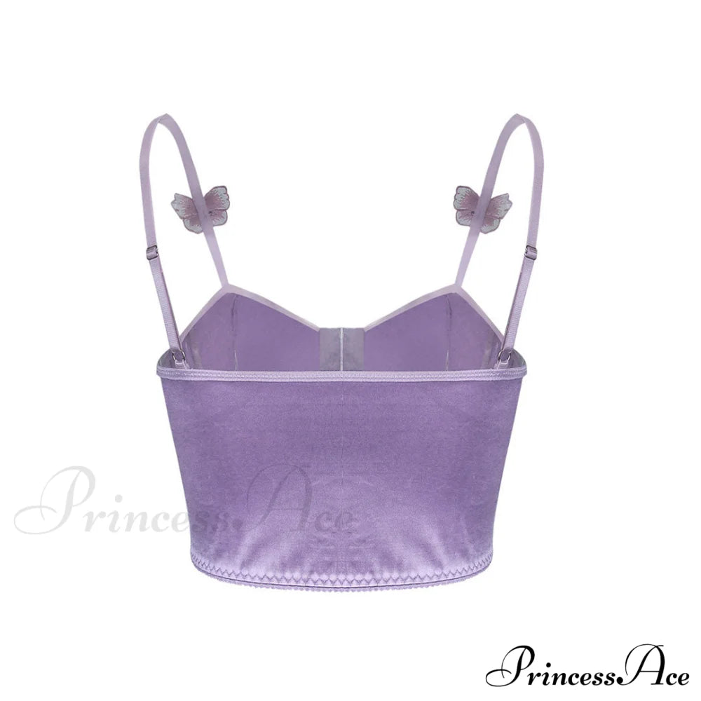 Butterfly Applique Hook And Eye Classic Silky Satin Corset Top - Champagne Tops