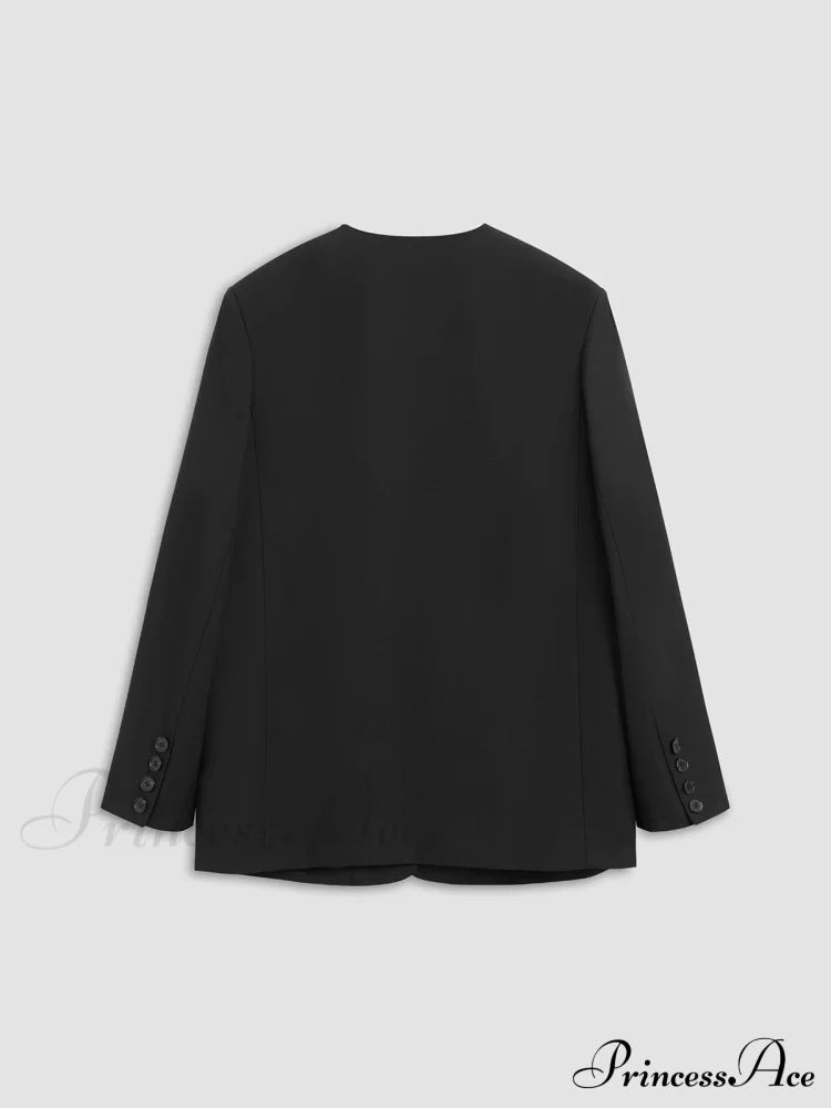 Casual Relaxed Graceful Fit Blazer Blazers