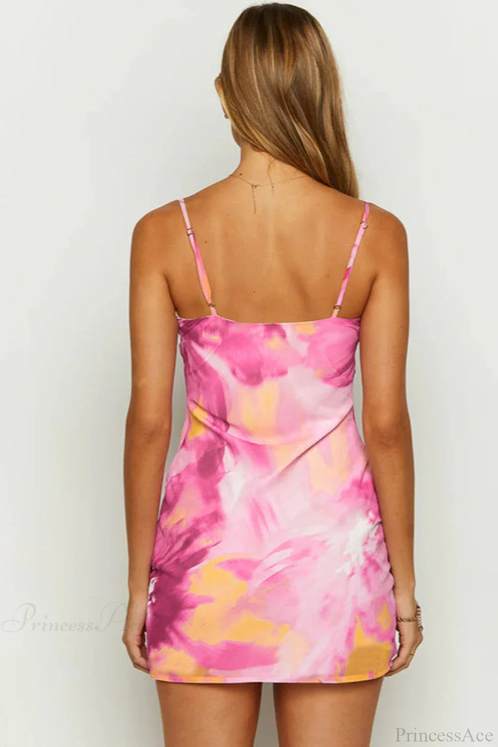 Chic Tie Detail Spaghetti Strap Fitted Mini Dress