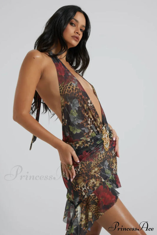 Cindy Plunge Stylish Mini Dress