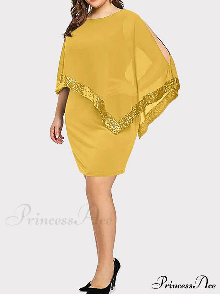 Cold Shoulder Long Trendy Sleeve Knit Top Dresses