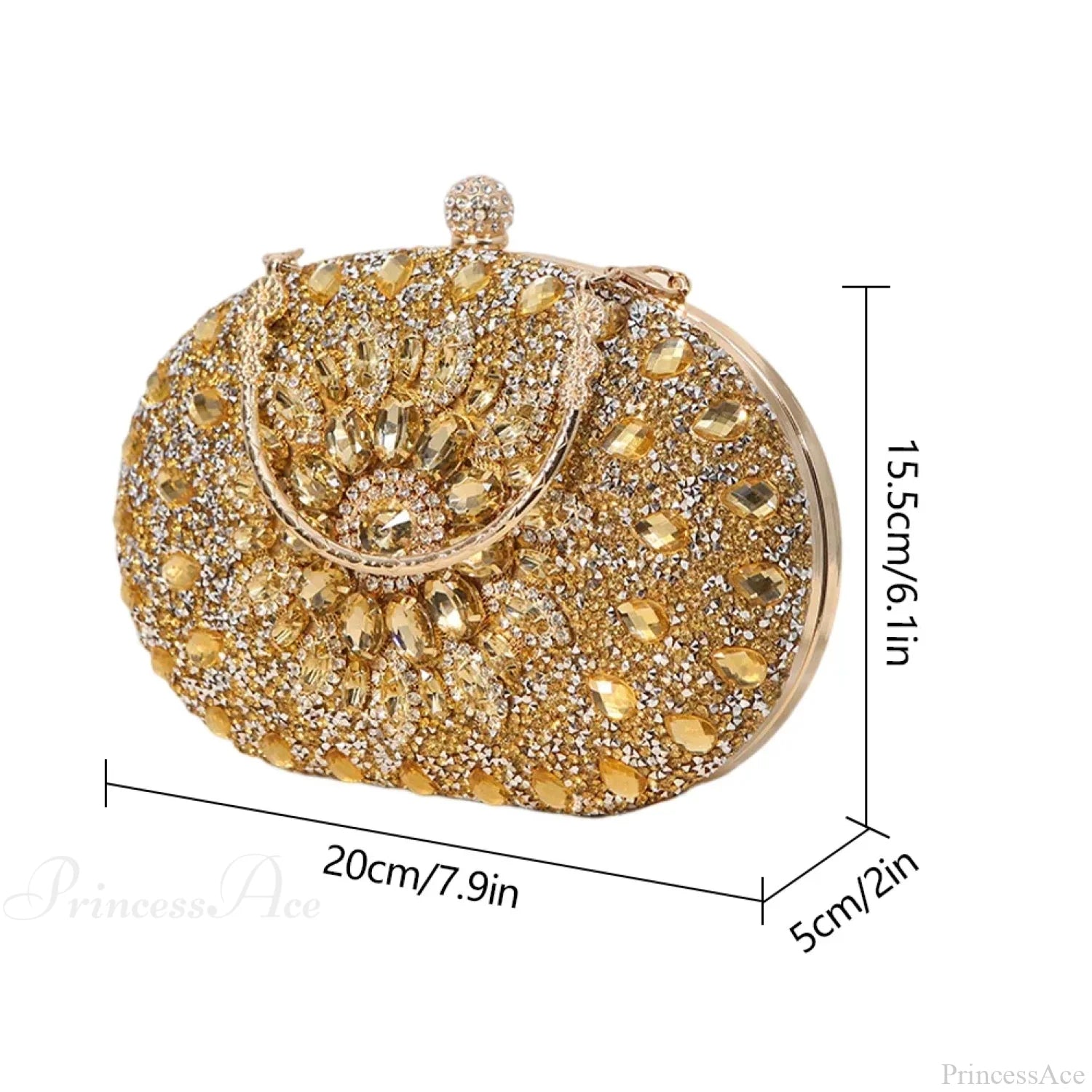 Diamond Luxury Crystal Clutch Evening Wedding Party Purse clutchbag-250126