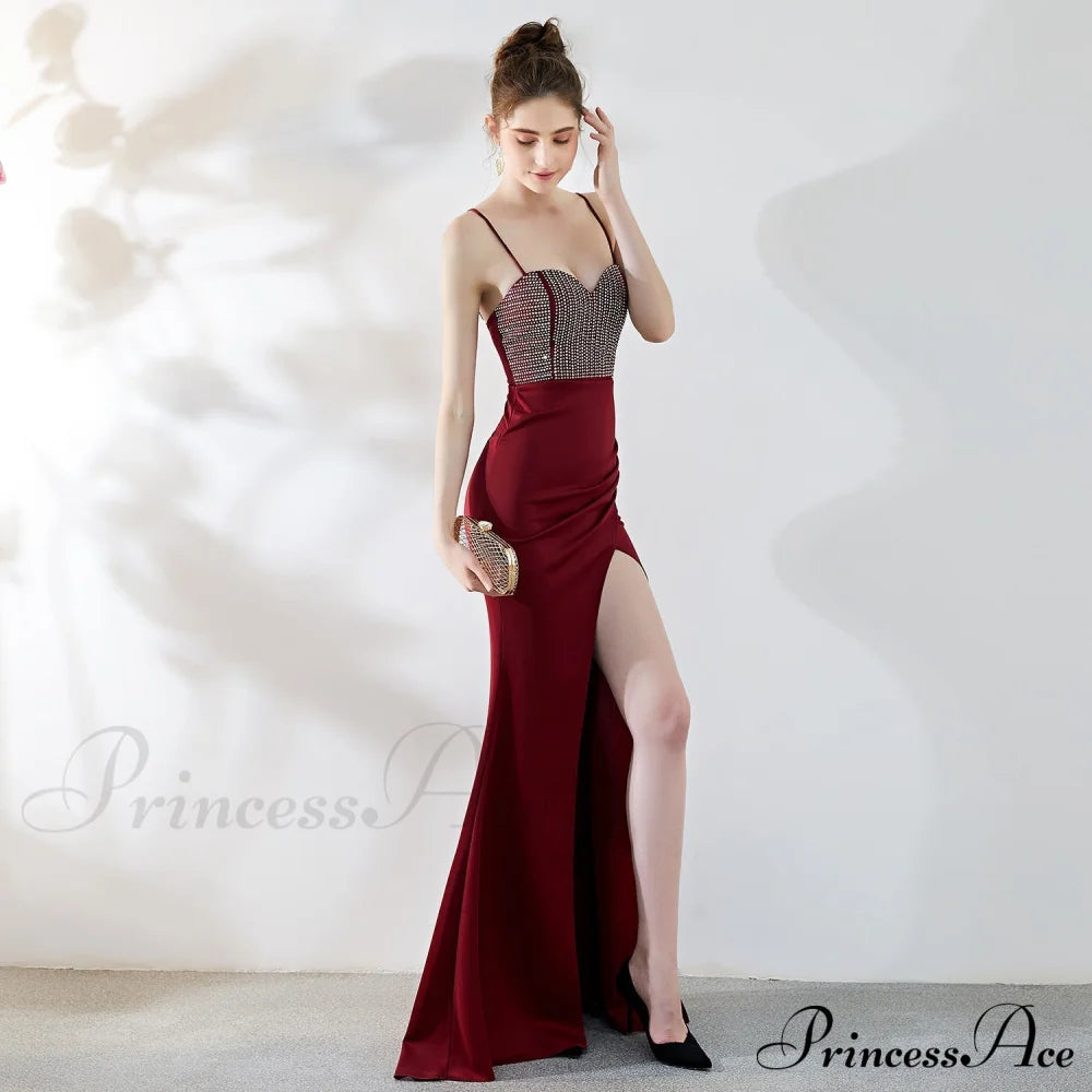 Dulce Hot Stone Charming Sling Long Dress S.o. Long Dresses