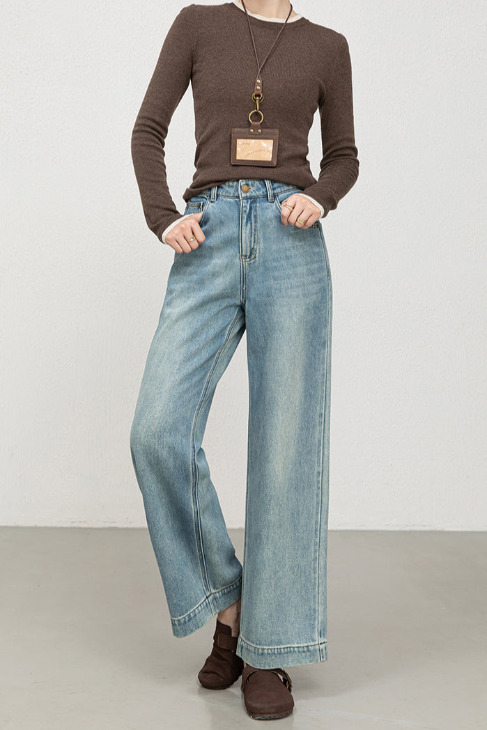 Soft High Rise Embroidered Cropped Jeans