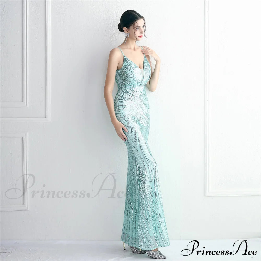 Edlyn Sequin Laceup Charming Mermaid Formal Dress S.o. Long Dresses