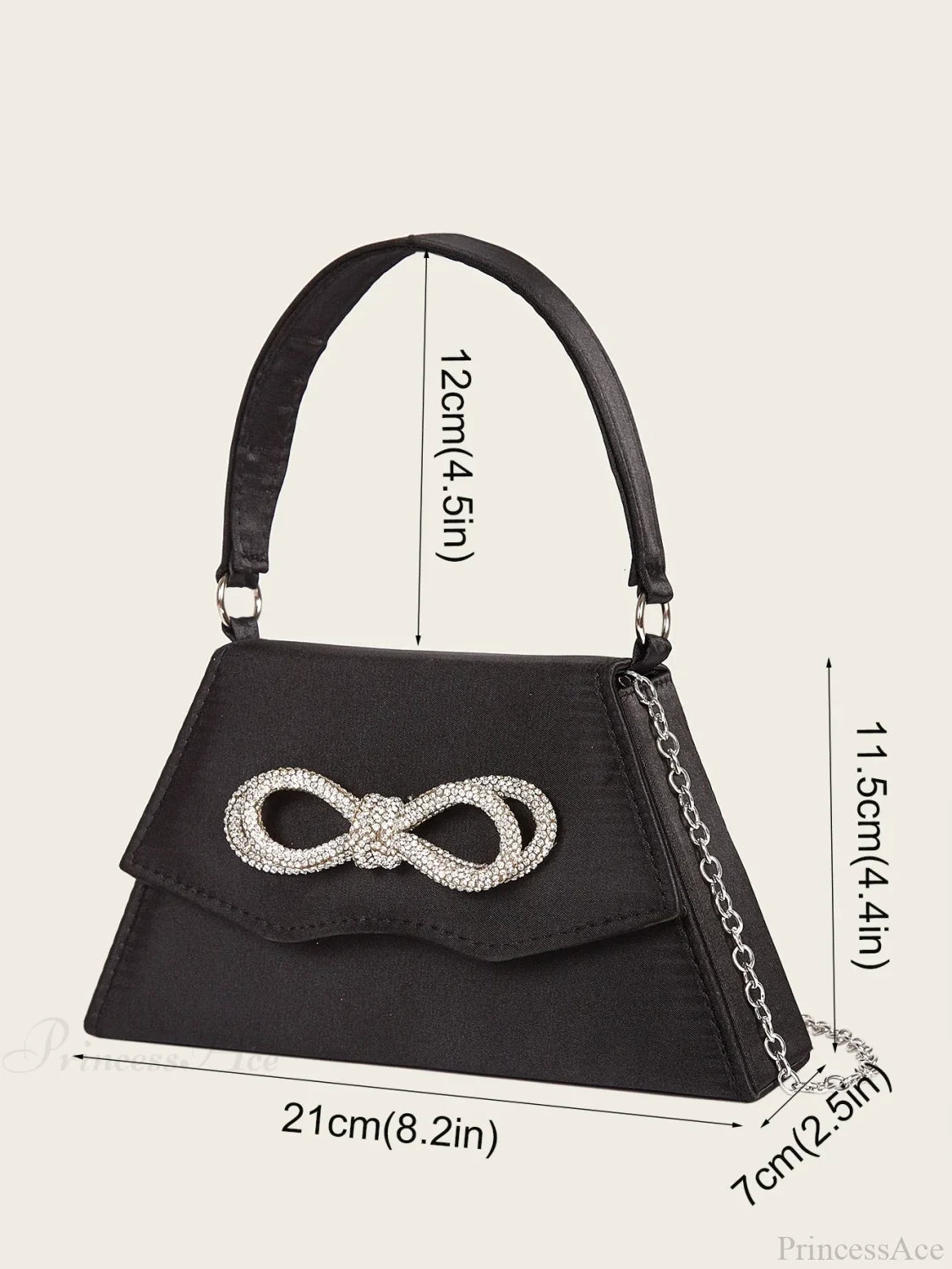 Elegant Silk Rhinestone Bow Wedding Clutch Bag clutchbag-250126