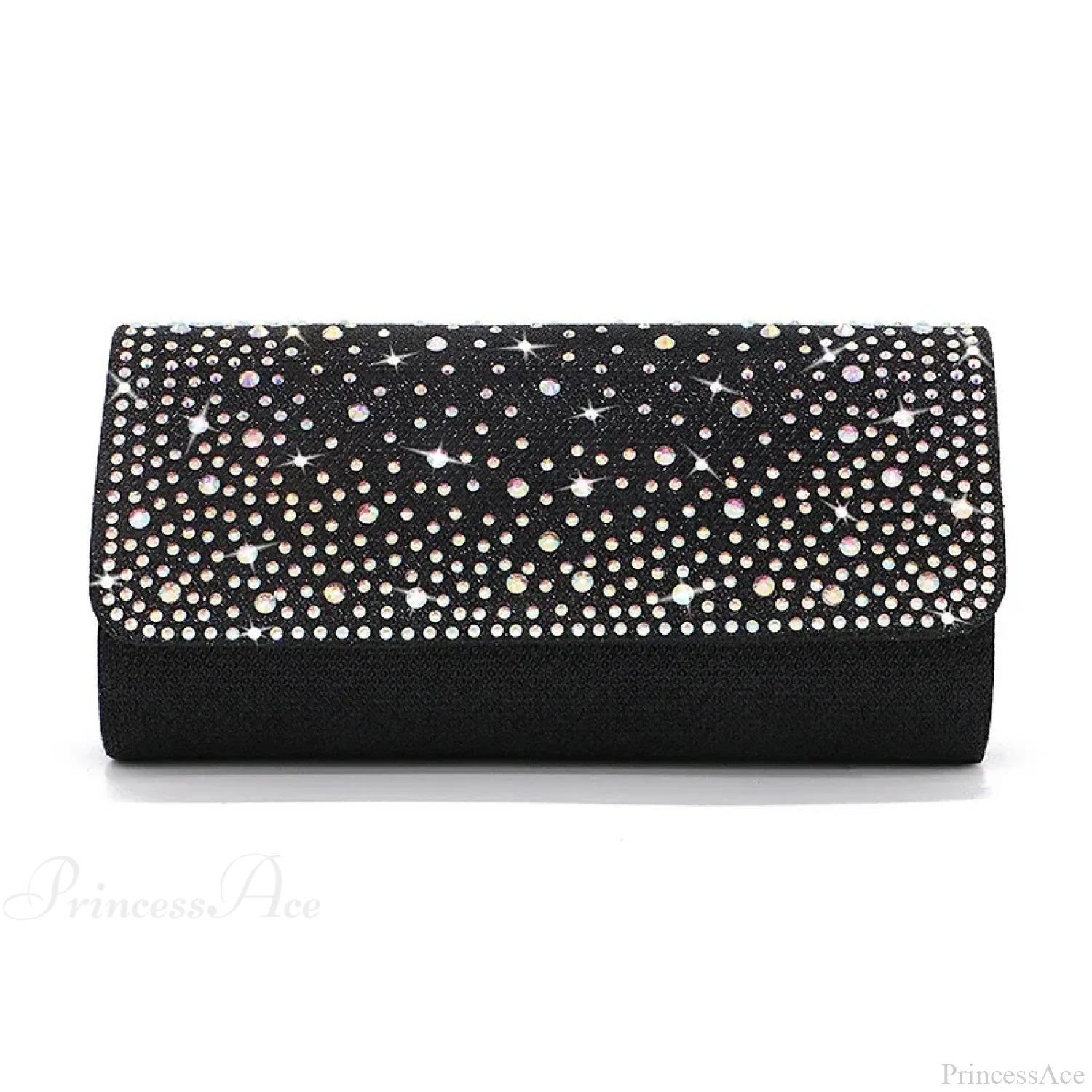 Elegant Sparkling Rhinestone Dinner Banquet Envelope Bag Black clutchbag-250126