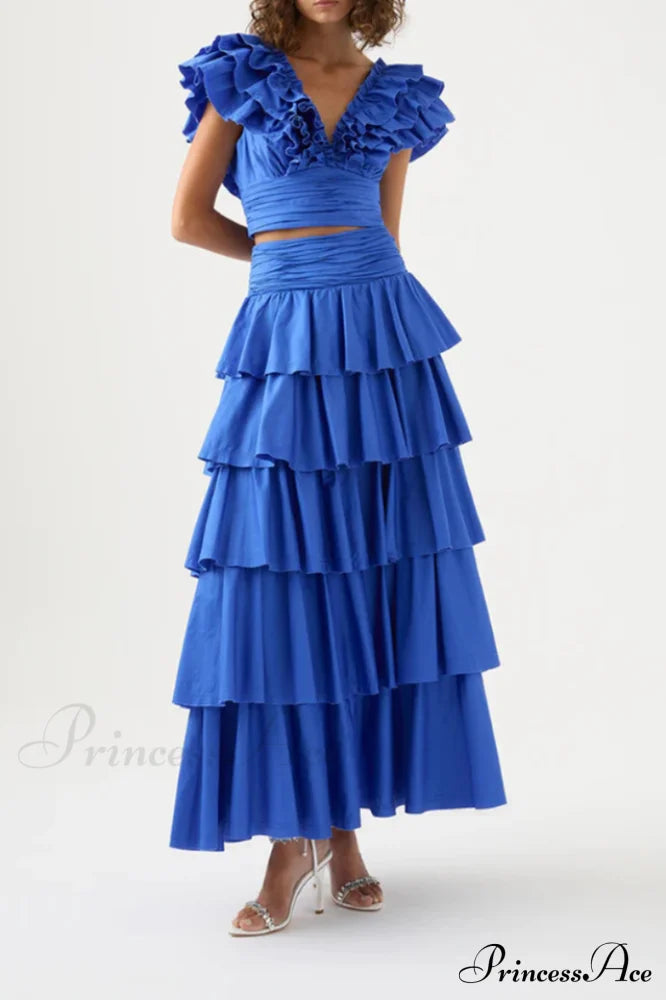 Eleni Tiered Stylish Maxi Skirt Set