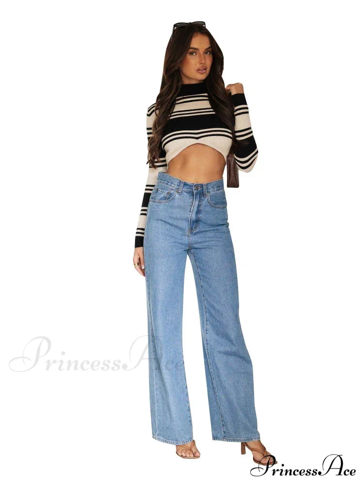 European And American Women’s Washed Fashion Long Basic Straight-Leg Pants All-Match For All