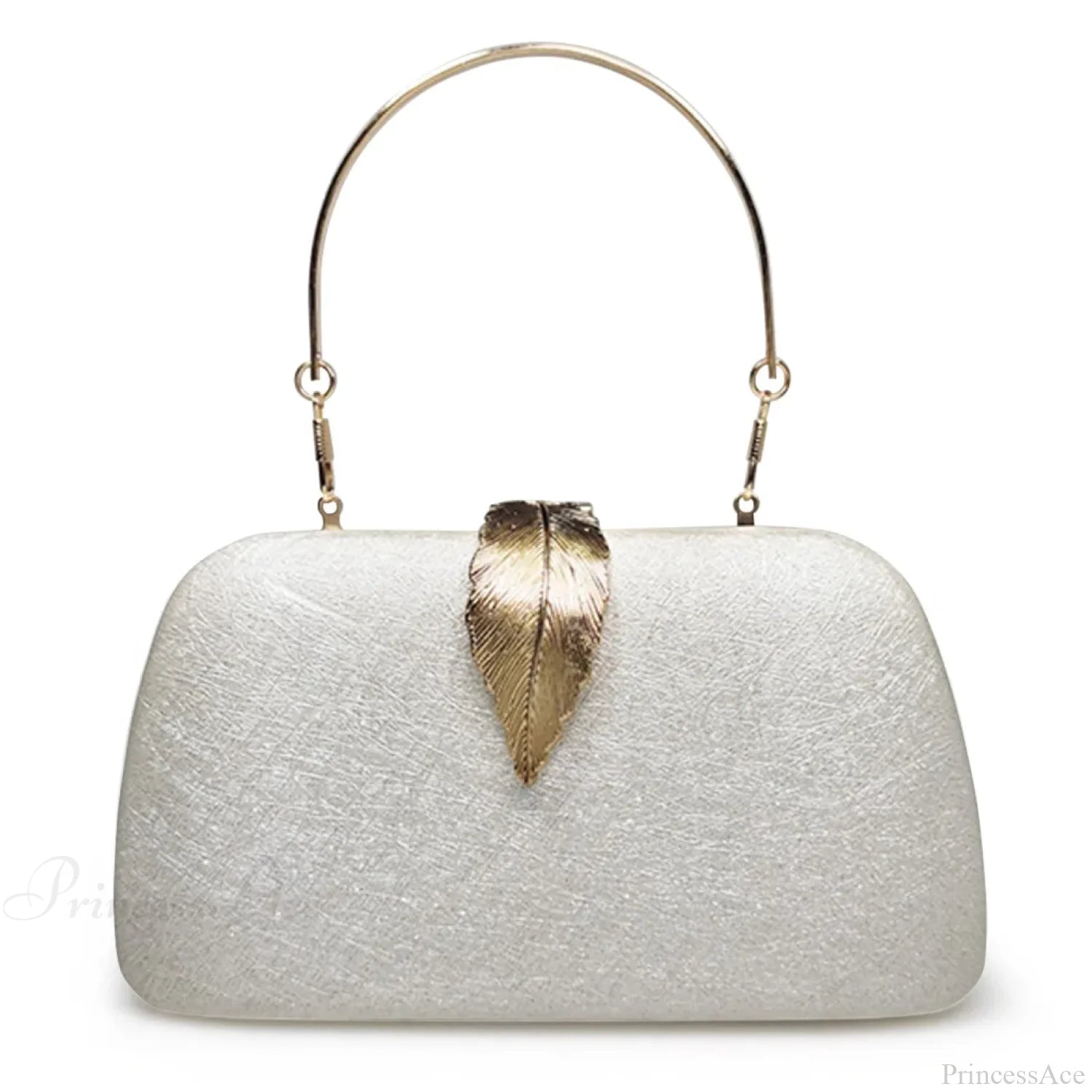 Evening Clutch Pearl Chain Handbag Wedding Cocktail Party Purse white bag clutchbag-250126
