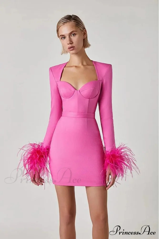 Faina Mini Stylish Dress Pink Dress