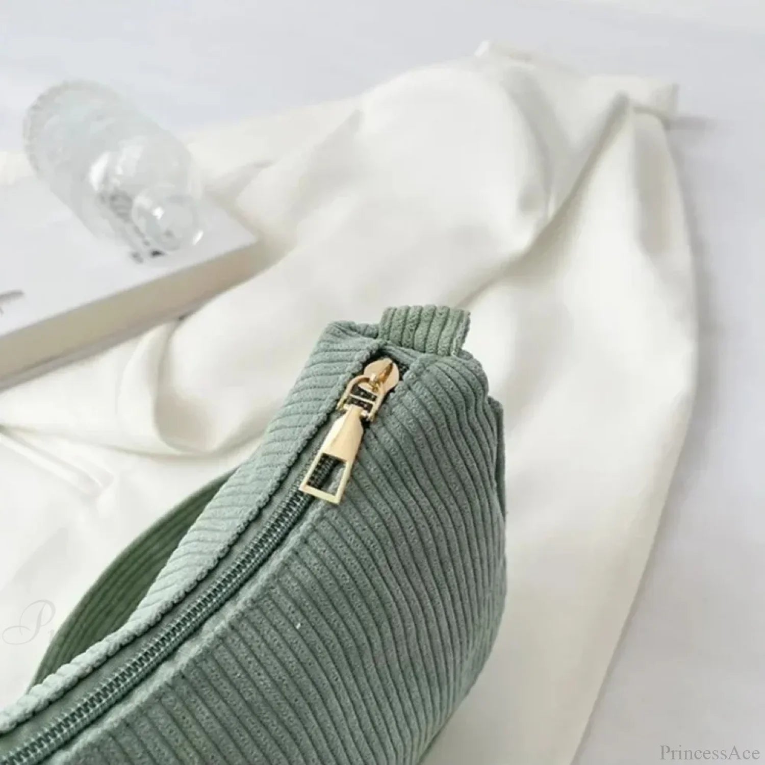 Fashion Corduroy Zipper Underarm Shoulder Bag shoulder-250126