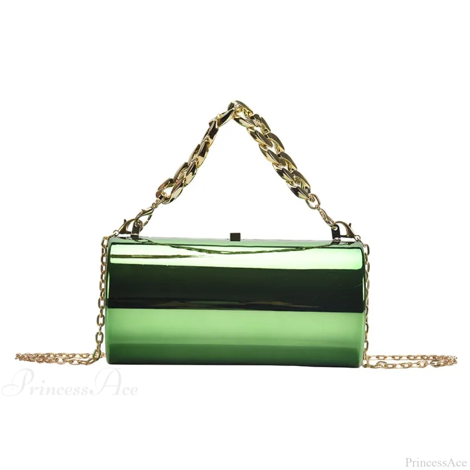 Fashion Cylinder Mini Evening Crossbody Handbag Green handbag-250126