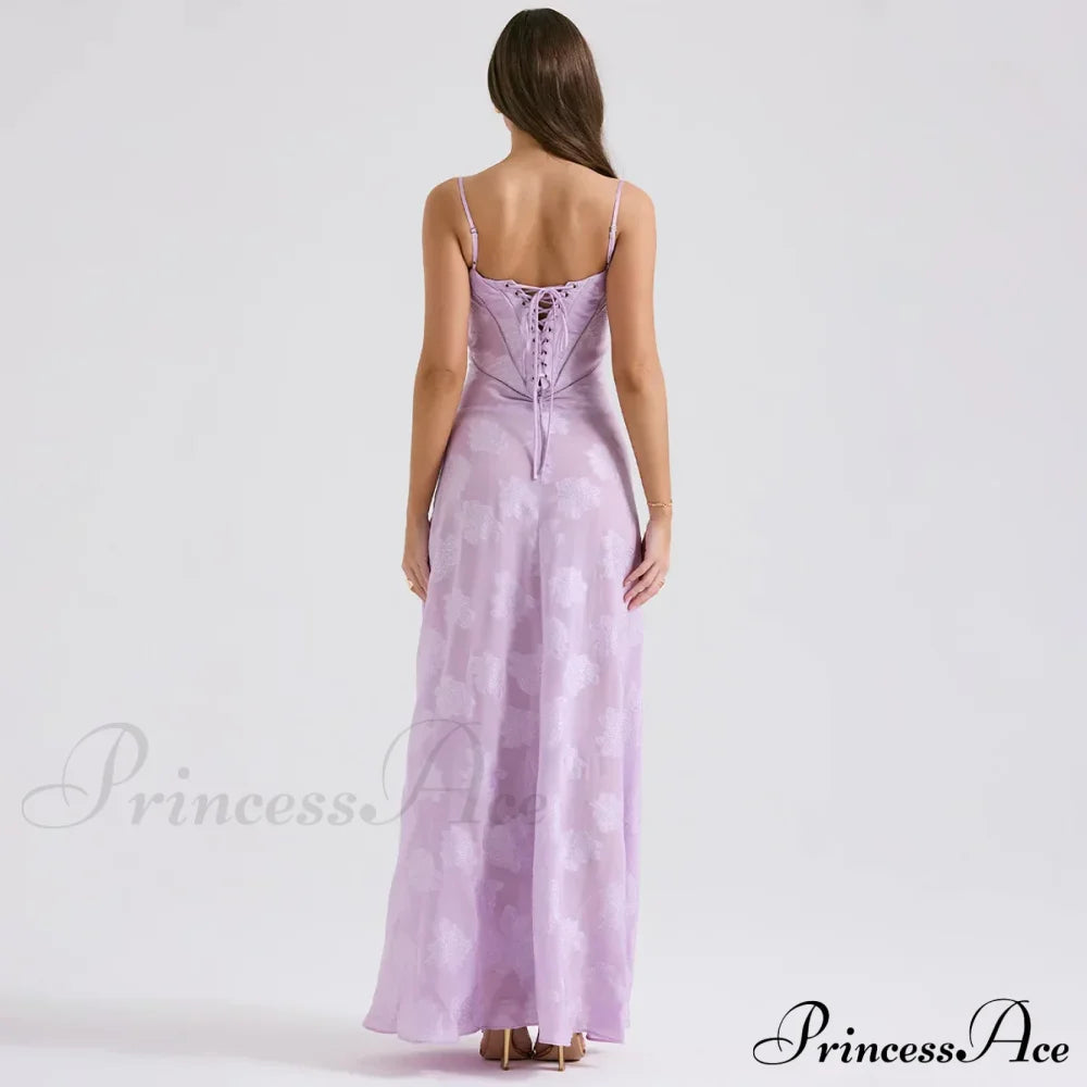 Floral Print Stylish Sheer Maxi Dress