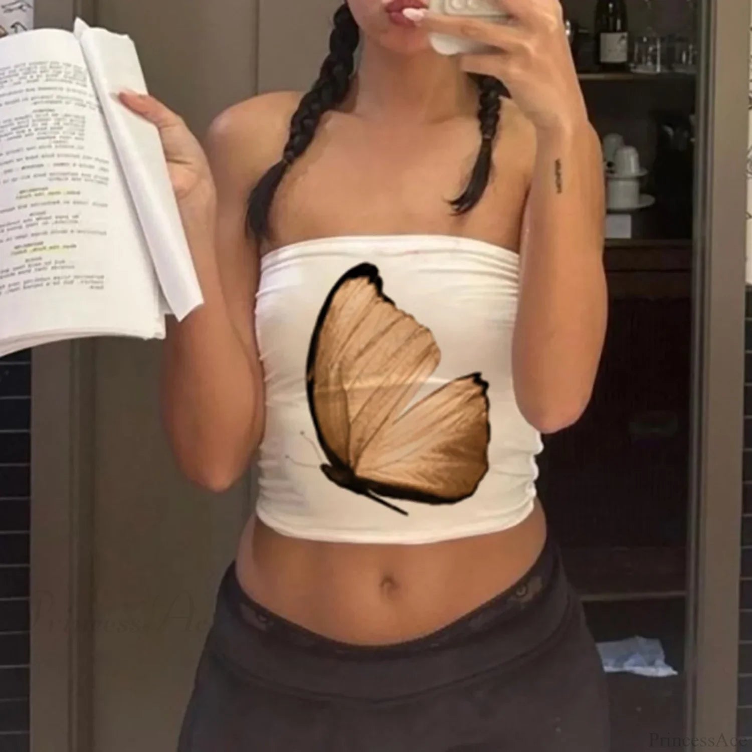 Floral Tube Top Strapless Slim Fit Summer Crop croptop-250126