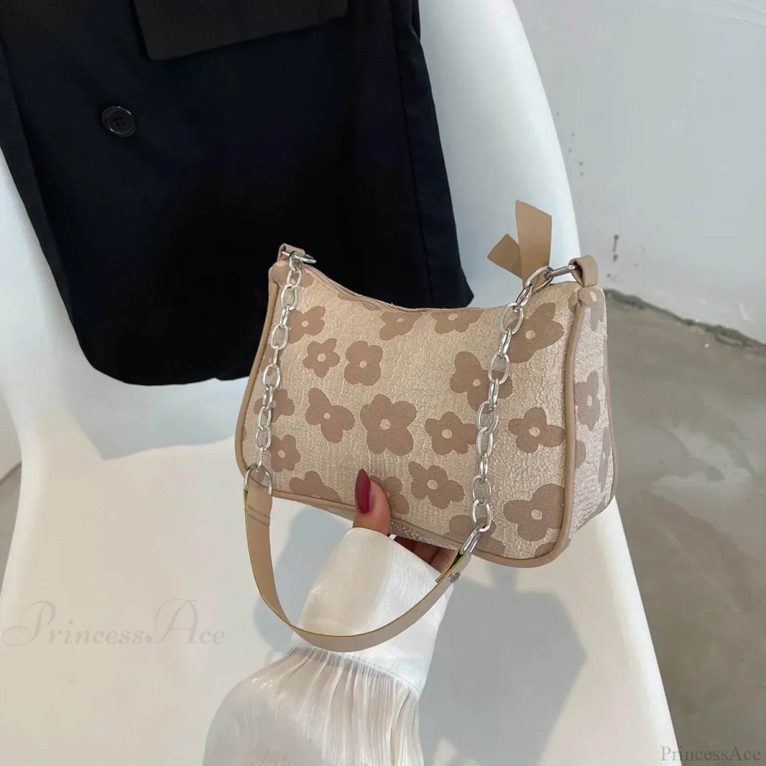 Flower Pattern Handle Underarm Shoulder Bag color4 shoulder-250126