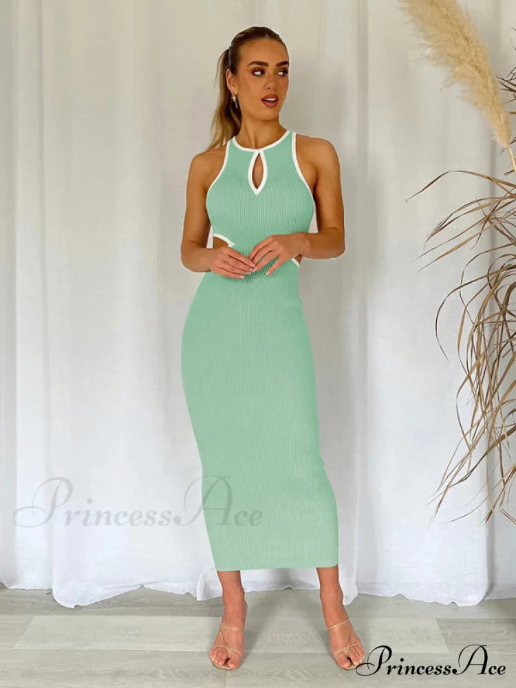 For Gown Figure-Hugging Cutouts Midi Women