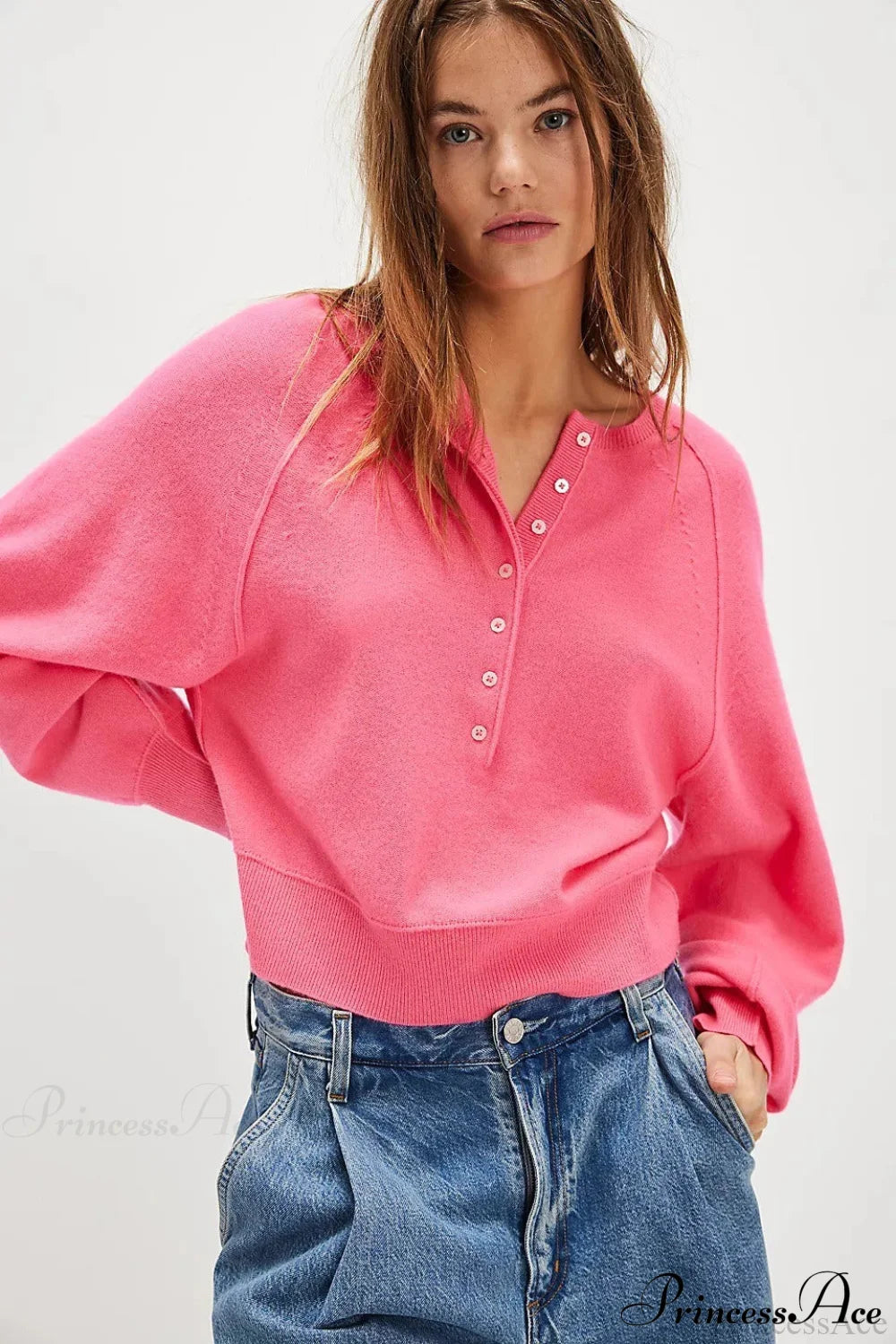 French Vintage Loose Long-Sleeve Knit Top