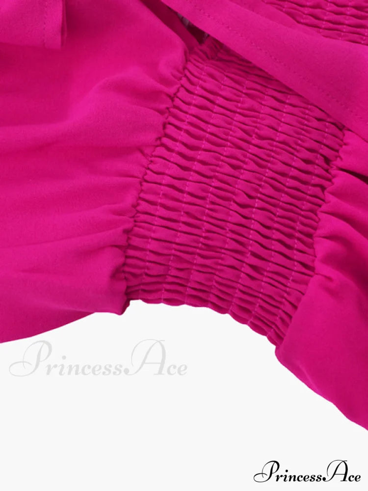 Front Color Mini Crepe Tie For Solid Gown Women