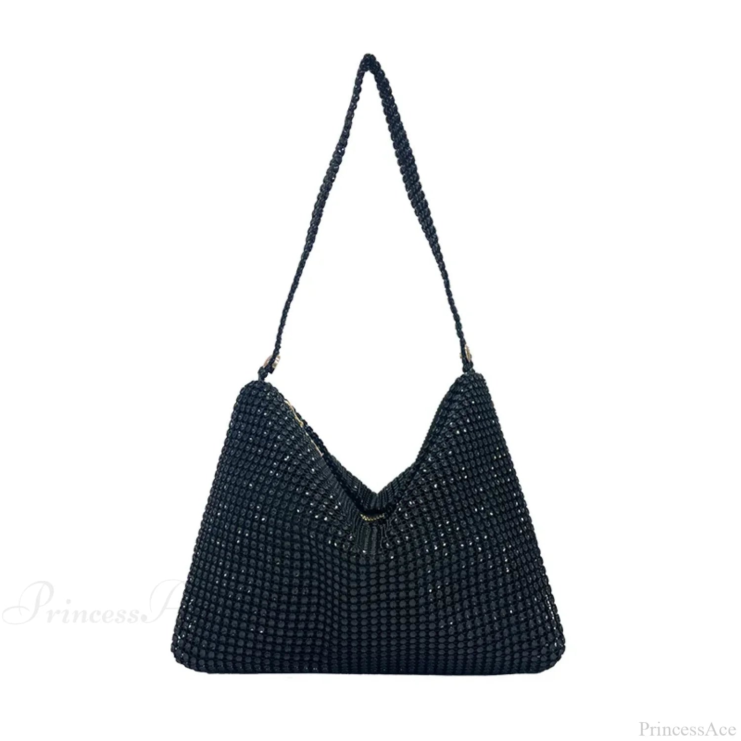 Glitter Evening Cocktail Wedding Clutch Bag Black clutchbag-250126