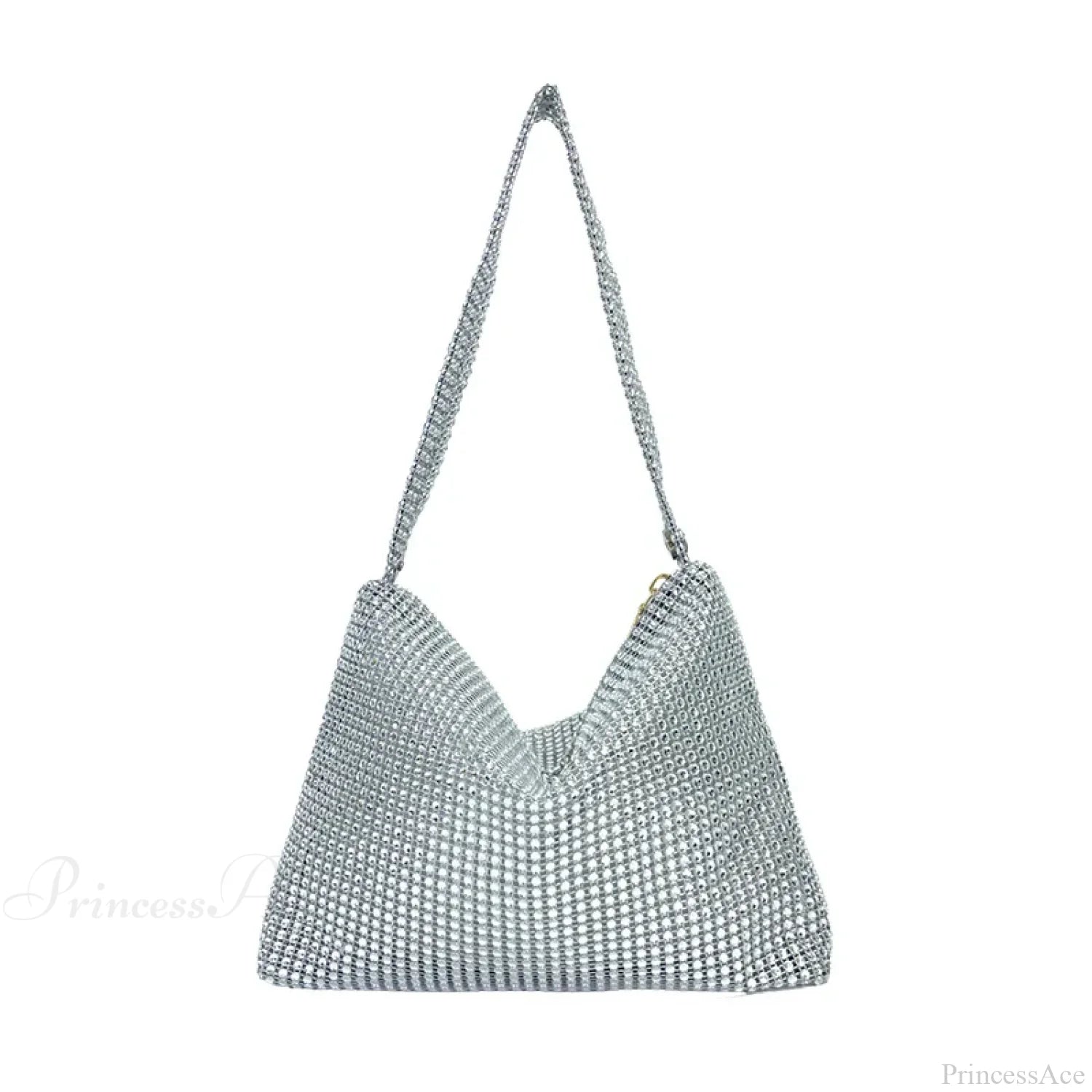 Glitter Evening Cocktail Wedding Clutch Bag Silver clutchbag-250126