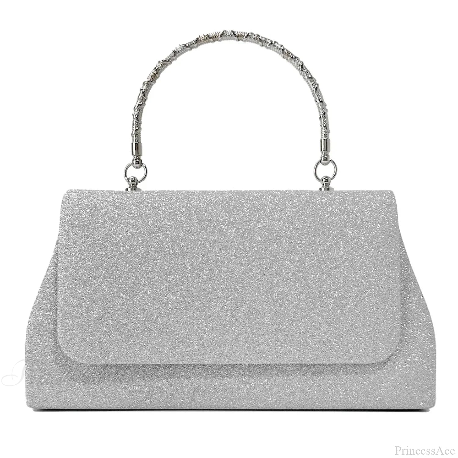 Glitter Sequin Evening Clutch Purses Crossbody Bag silver clutchbag-250126