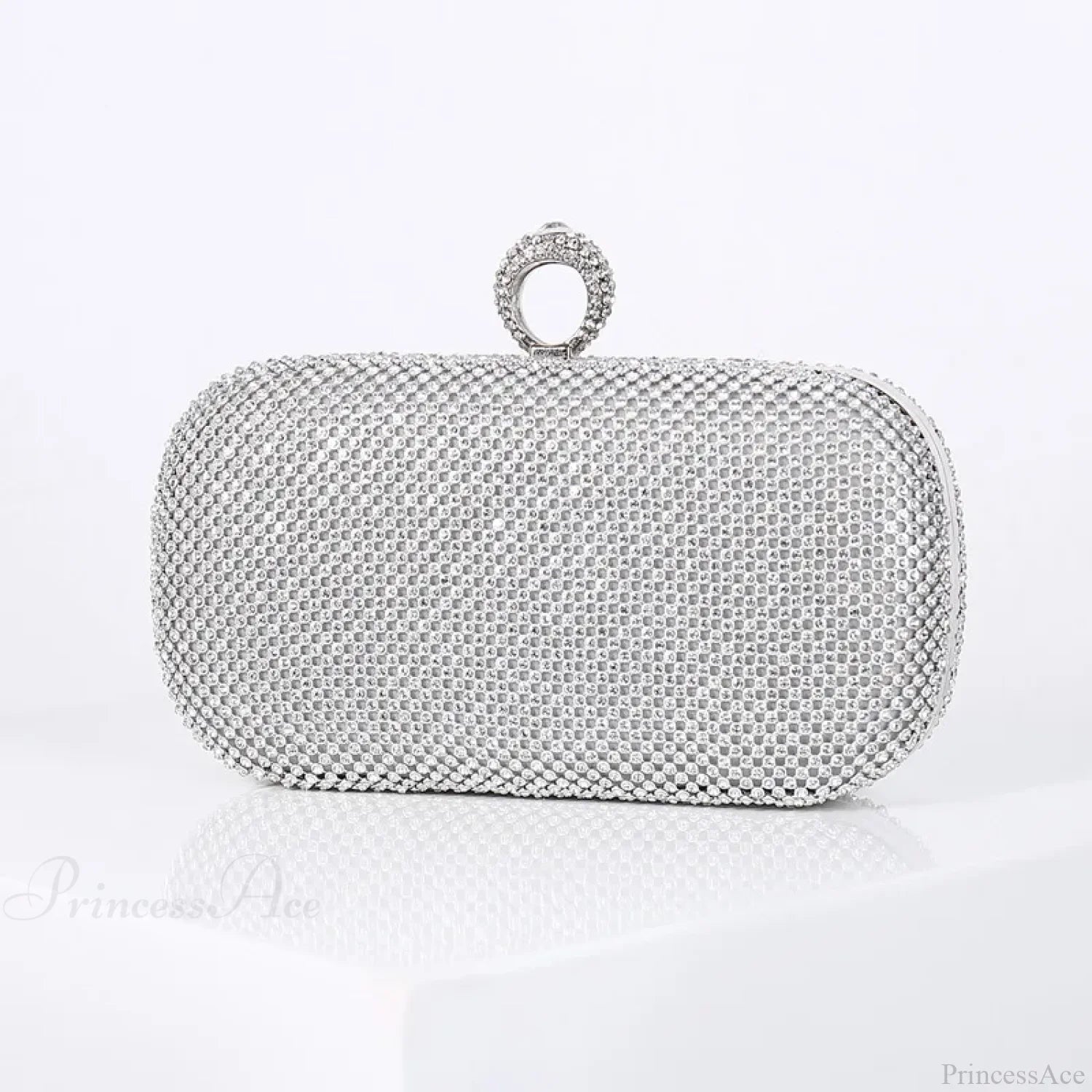 Gold Diamond Dinner Clutch Wristlet silver wristlet-250126
