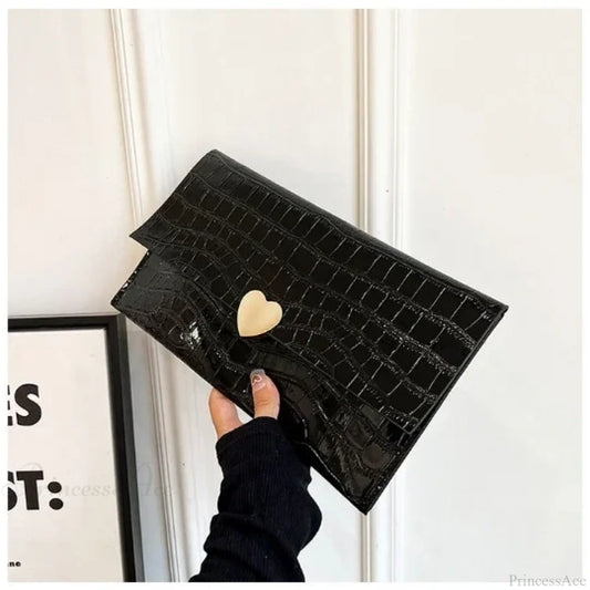 Golden Evening Banquet Clutch Wristlet 29X16cm / Black wristlet-250126