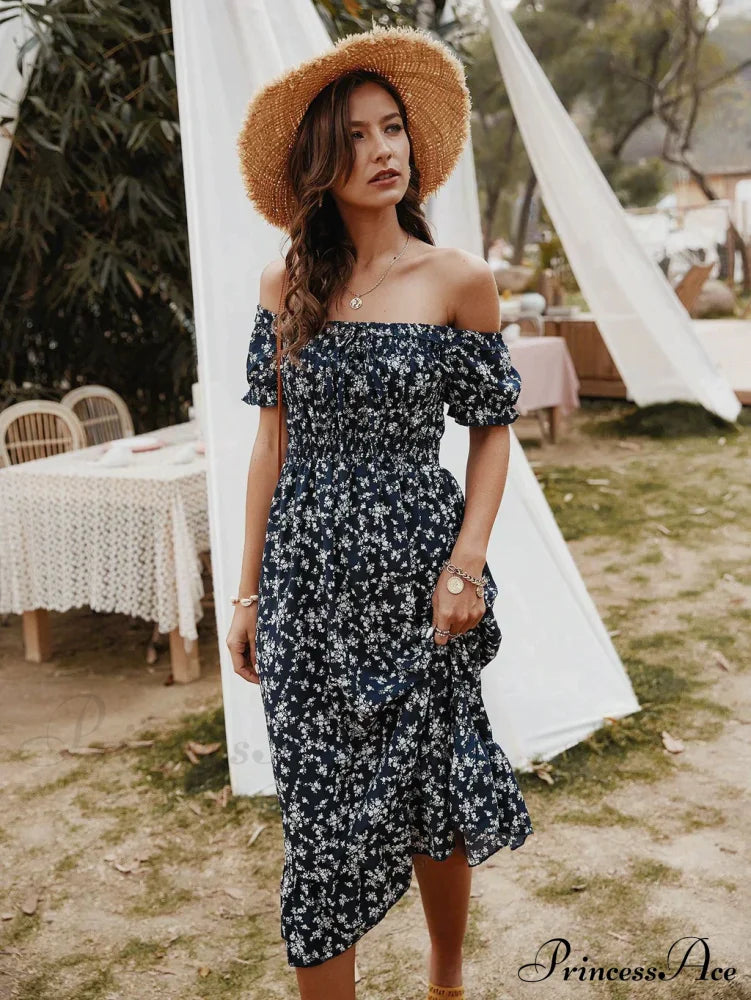 Gown With Brief Bohemian Arm Print L / Burgundy Print Dress