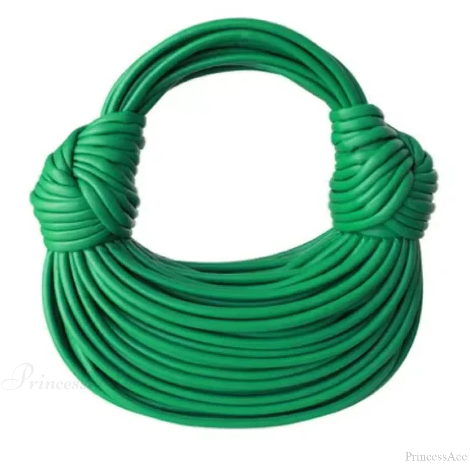 Handwoven Noodle Gold Evening Clutch Handbag Green / (20cm handbag-250126